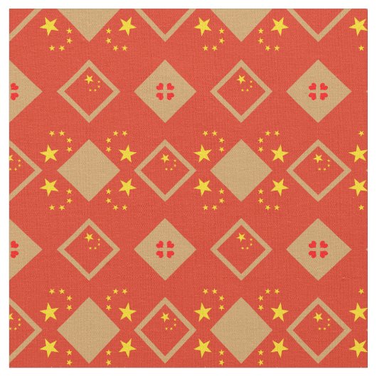 Tissu Drapeau chinois et mode de tissus branchés en Chin (Fermer)