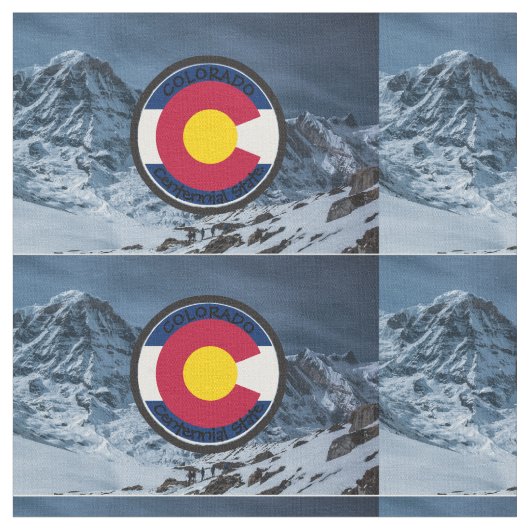 Tissu Drapeau circulaire du Colorado (Fermer)