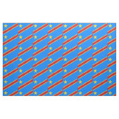 Tissu Drapeau Congo Kinshasa (Fat Quarter)