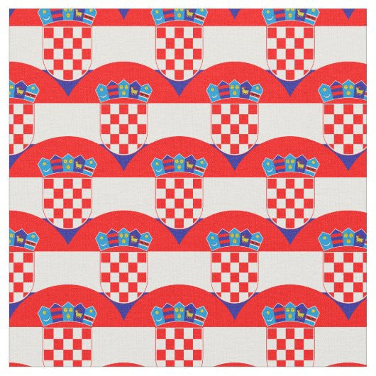 Tissu Drapeau croate & Croate Trendy Fabric / mode (Fermer)