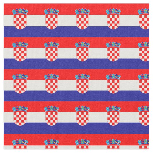 Tissu Drapeau croate & Croate Trendy Fabric / mode (Fermer)