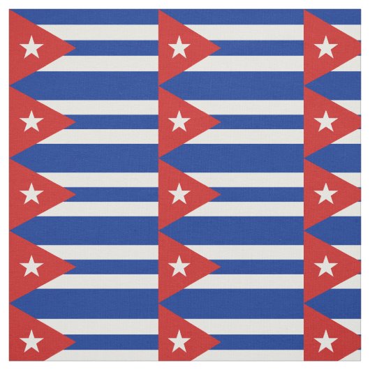 Tissu Drapeau Cuba (Échantillon)