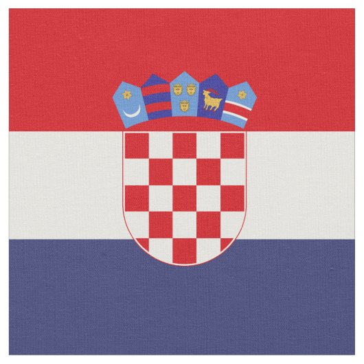 Tissu Drapeau de Croatie (Fermer)