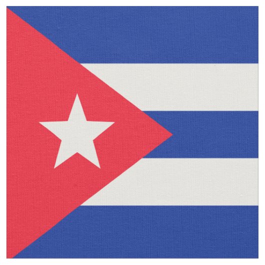 Tissu drapeau de Cuba (Fermer)