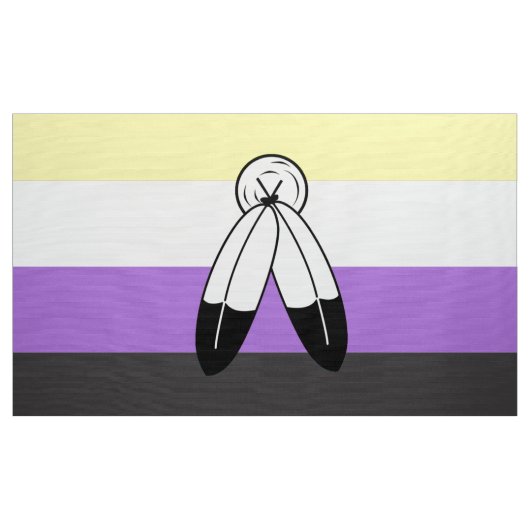 Tissu Drapeau de fierté non binaire à double esprit (Yard)