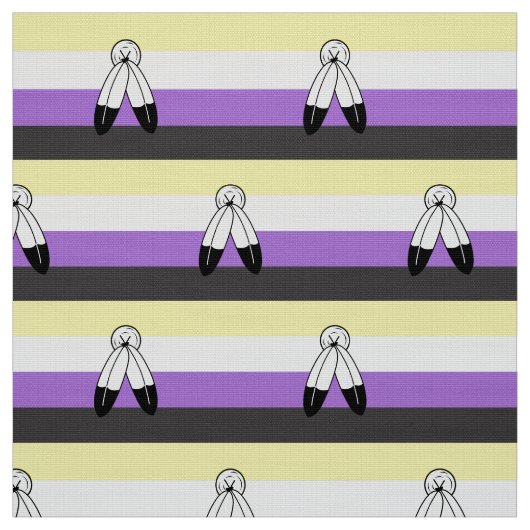 Tissu Drapeau de fierté non binaire à double esprit (Échantillon)