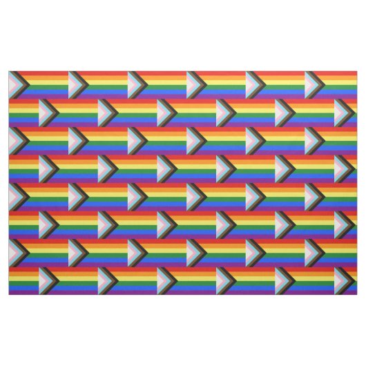 Tissu Drapeau de fierté Progress Pride de SlipperyJoe si (Yard)