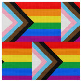 Tissu Drapeau de fierté progressiste LGBTQ+ (Fermer)