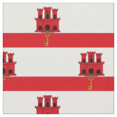 Tissu Drapeau de Gibraltar (Fermer)