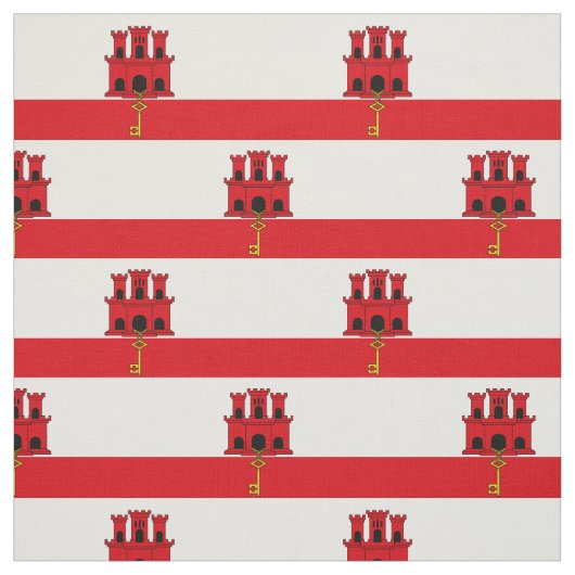 Tissu Drapeau de Gibraltar (Échantillon)