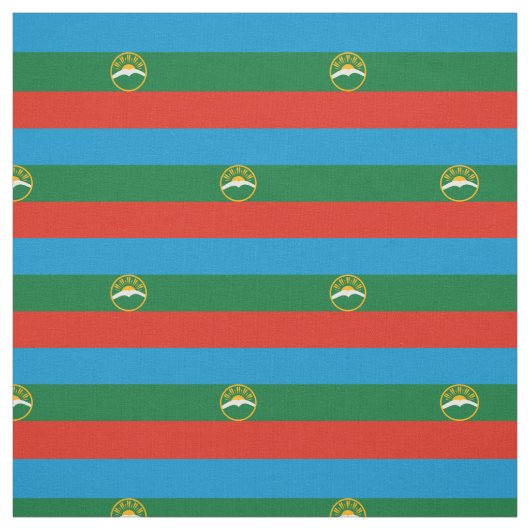 Tissu Drapeau de Karatchaï Tcherkessie (Échantillon)