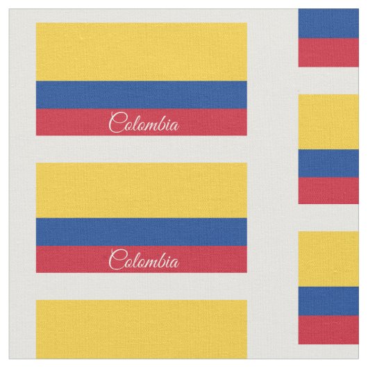 Tissu Drapeau de la Colombie (Fermer)