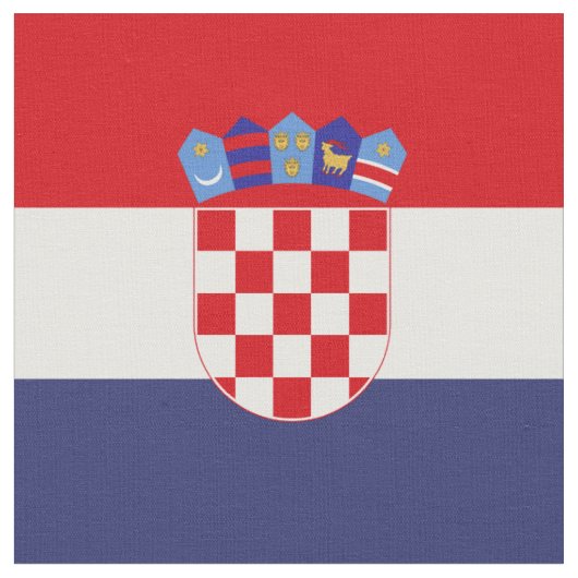 Tissu Drapeau de la Croatie (Fermer)