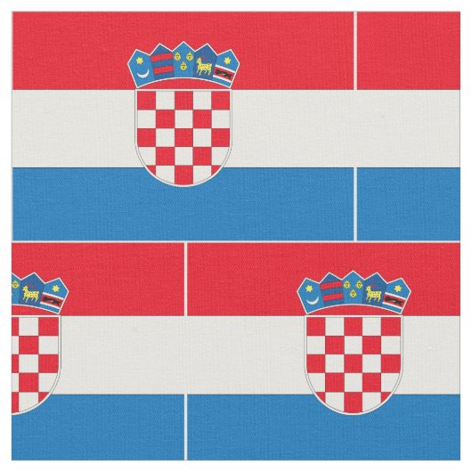 Tissu Drapeau de la Croatie (Fermer)