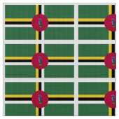 Tissu Drapeau de la Dominique (Fermer)