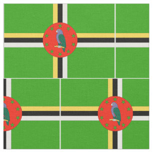 Tissu Drapeau de la Dominique