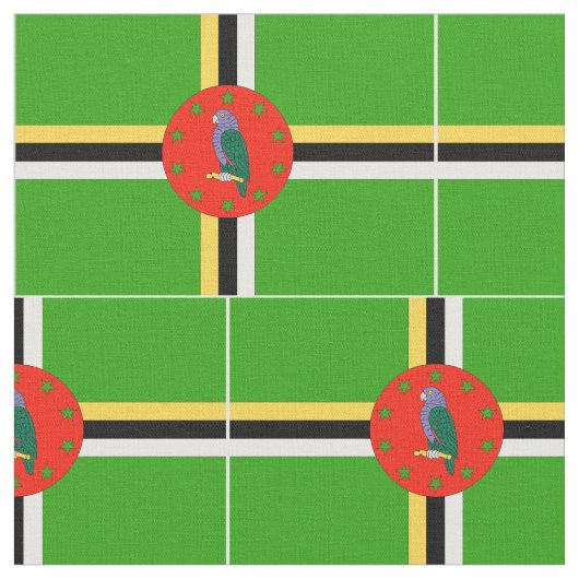 Tissu Drapeau de la Dominique (Fermer)