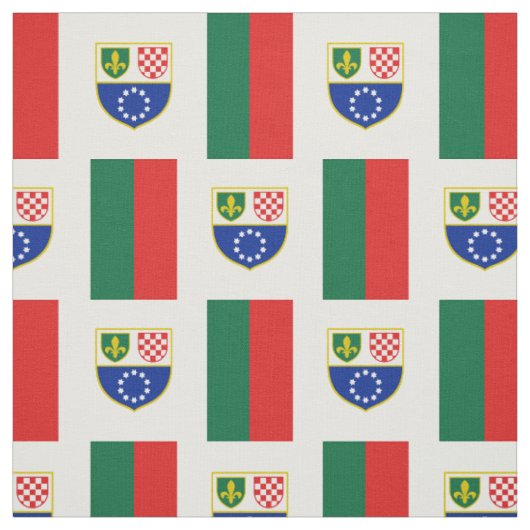 Tissu Drapeau de la Fédération de Bosnie-Herzégovine (Échantillon)