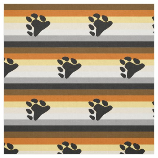 Tissu Drapeau de la fierté de l'ours avec paw (Échantillon)