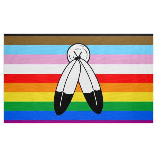 Tissu Drapeau de la fierté de progrès LGBTQ+ (Yard)