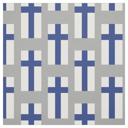 Tissu Drapeau de la Finlande (Échantillon)