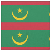Tissu Drapeau de la Mauritanie (Fermer)