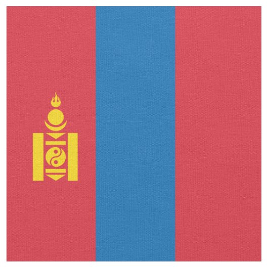 Tissu Drapeau de la Mongolie (Fermer)