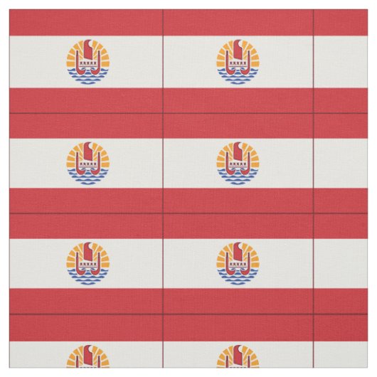 Tissu Drapeau de la Polynésie française (Échantillon)