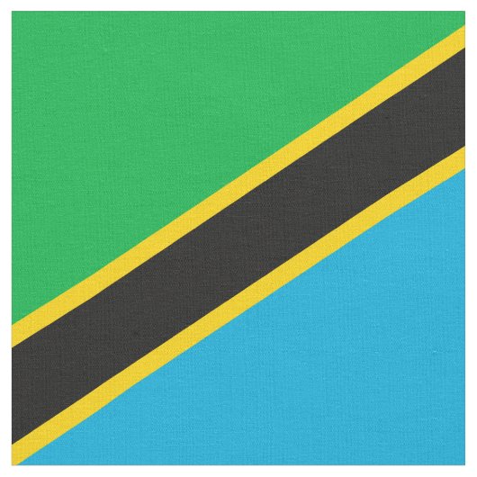 Tissu Drapeau de la Tanzanie (Fermer)