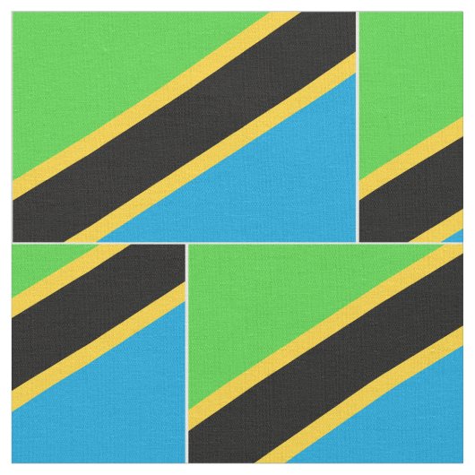 Tissu Drapeau de la Tanzanie (Fermer)