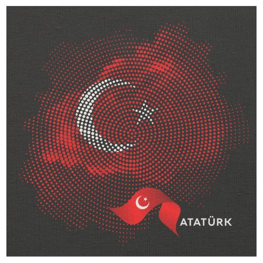 Tissu Drapeau de la Turquie (Fermer)