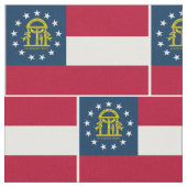 Tissu Drapeau de l'État de Géorgie (Fermer)