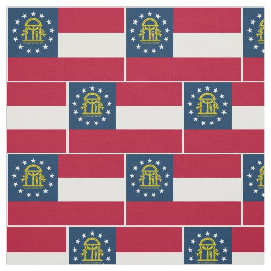 Tissu Drapeau de l'État de Géorgie (Échantillon)