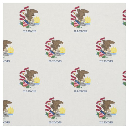 Tissu Drapeau de l'État de l'Illinois (Échantillon)