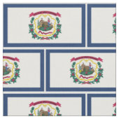 Tissu Drapeau de l'État de Virginie-Occidentale (Fermer)