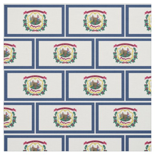 Tissu Drapeau de l'État de Virginie-Occidentale (Échantillon)