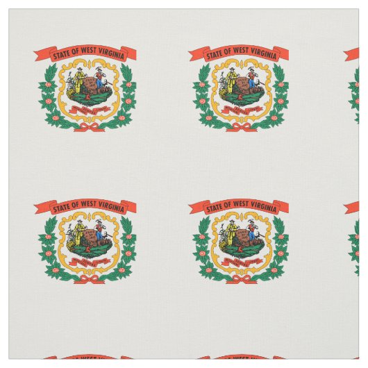 Tissu Drapeau de l'État de Virginie occidentale (Échantillon)