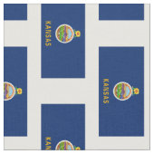 Tissu Drapeau de l'État du Kansas (Fermer)