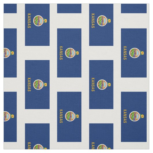 Tissu Drapeau de l'État du Kansas (Échantillon)