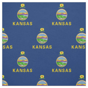 Tissu Drapeau de l'État du Kansas