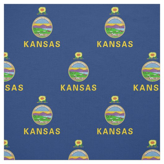 Tissu Drapeau de l'État du Kansas (Échantillon)