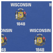 Tissu Drapeau de l'État du Wisconsin (Fermer)