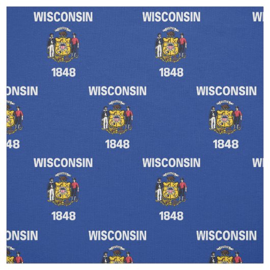 Tissu Drapeau de l'État du Wisconsin (Échantillon)