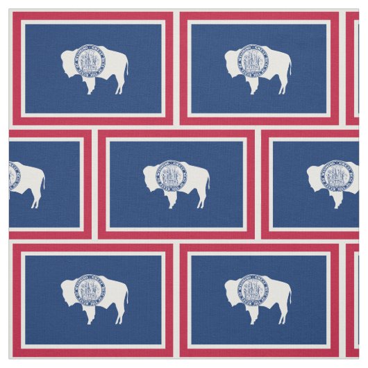 Tissu Drapeau de l'État du Wyoming (Échantillon)