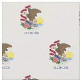 Tissu Drapeau de l'Illinois (Fermer)