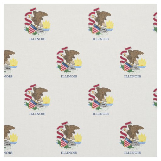 Tissu Drapeau de l'Illinois (Échantillon)
