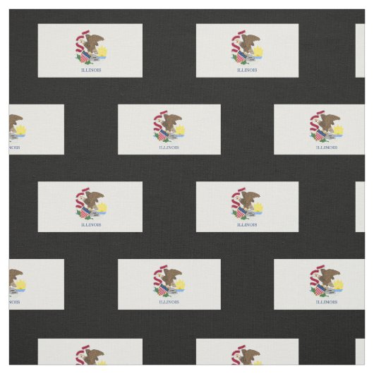 Tissu Drapeau de l'Illinois (Échantillon)
