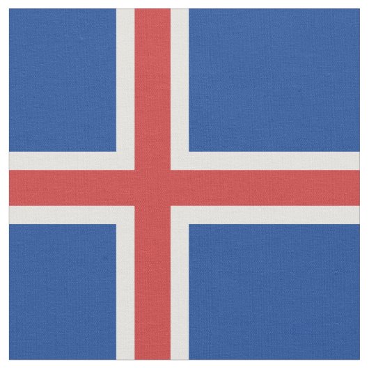Tissu Drapeau de l'Islande (Fermer)
