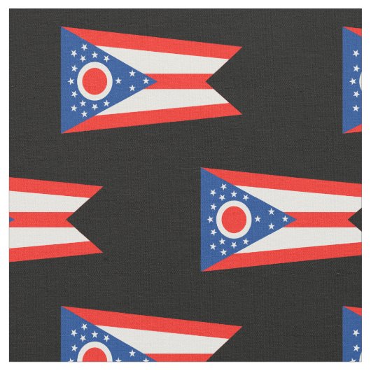 Tissu Drapeau de l'Ohio (Fermer)