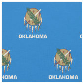 Tissu Drapeau de l'Oklahoma (Fermer)